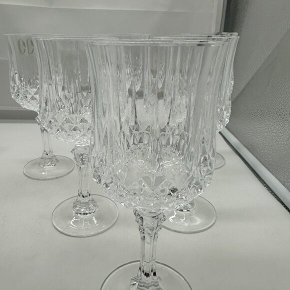 Set of 6 Cristal D'Arques Durand Longchamp Glass Glasses Water Goblets 8 OZ - Picture 2 of 4